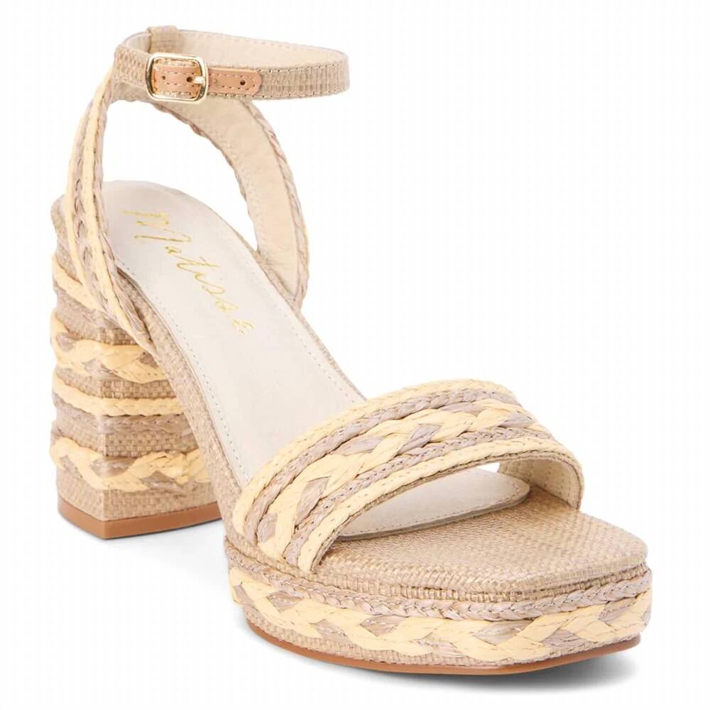 NEW MATISSE women's lyla heels in natural